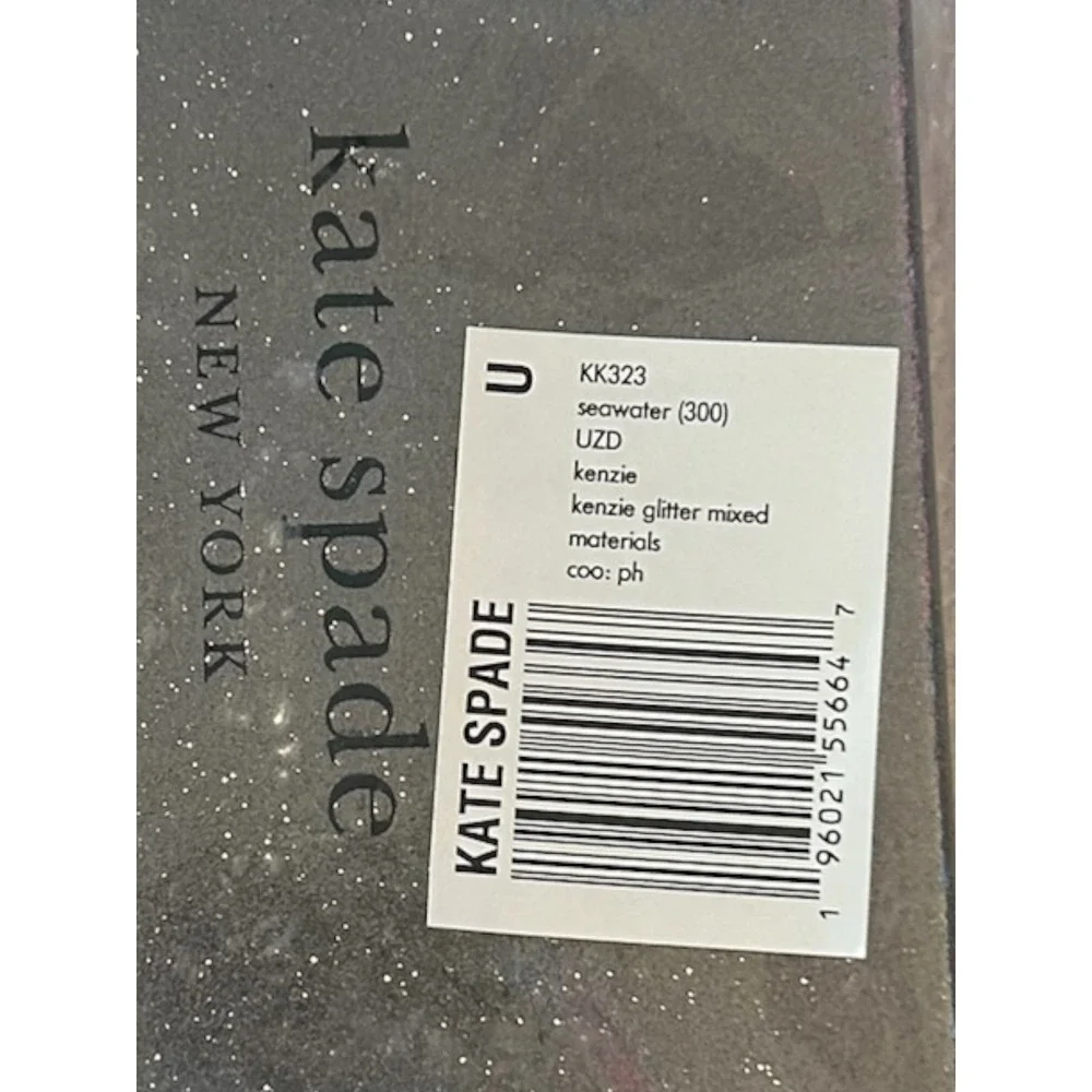 Kate Spade Kenzie‎ Glitter Mixed MaterialsBoxed Small Slim Card Holder NWT NIB